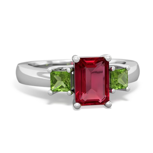 lab ruby-peridot timeless ring