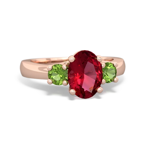 lab ruby-peridot timeless ring