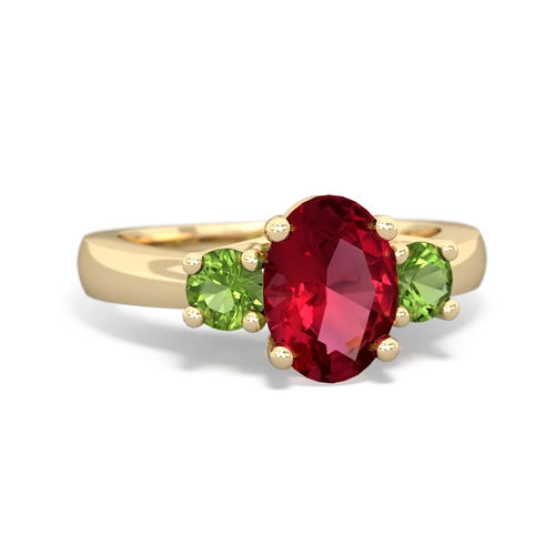 lab ruby-peridot timeless ring