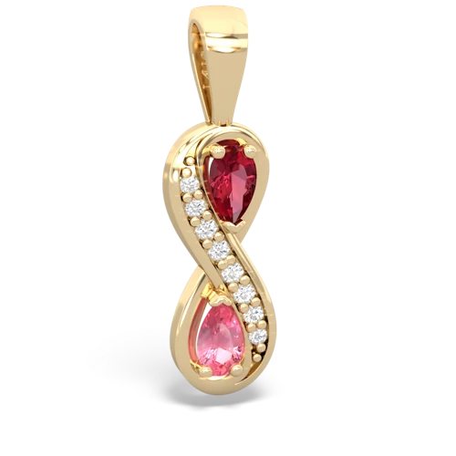 lab ruby-pink sapphire keepsake infinity pendant