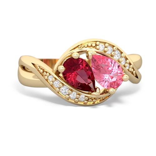 lab ruby-pink sapphire keepsake curls ring