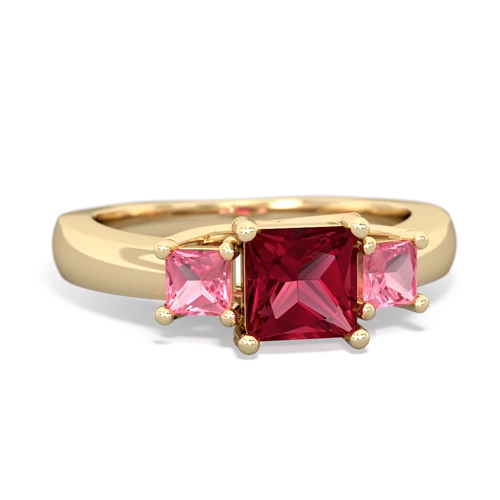 lab ruby-pink sapphire timeless ring