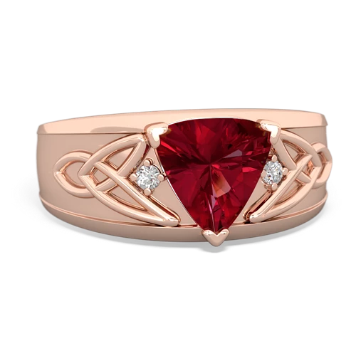 lab ruby celtic ring