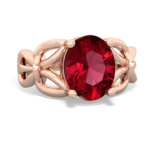 lab ruby celtic ring