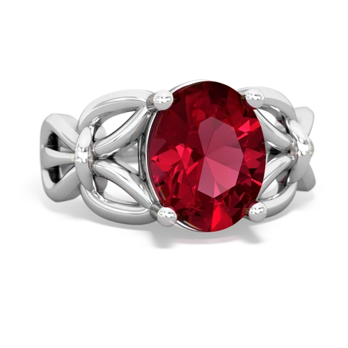 lab ruby celtic ring