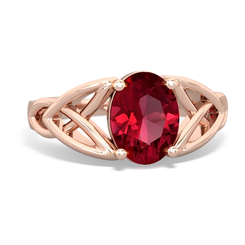 lab ruby celtic ring