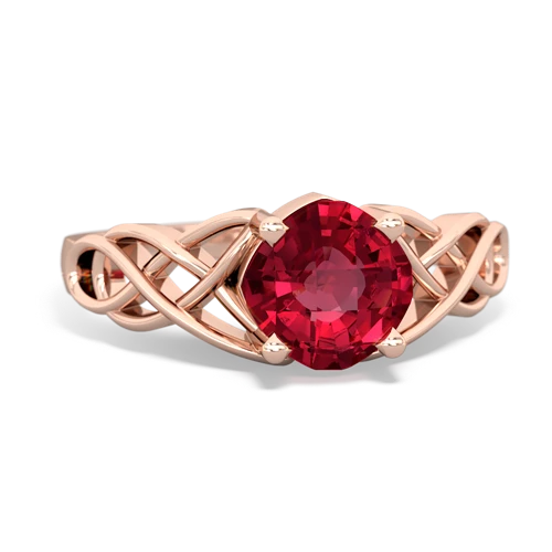 Lab Ruby Celtic Knot Lab Created Ruby ring Ring