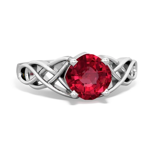 lab ruby celtic ring