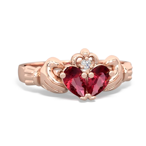 lab ruby claddagh ring