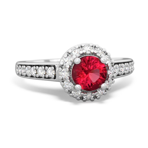 lab ruby classic halo ring