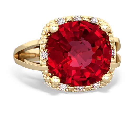 Lab Ruby Halo Cocktail Lab Created Ruby ring Ring