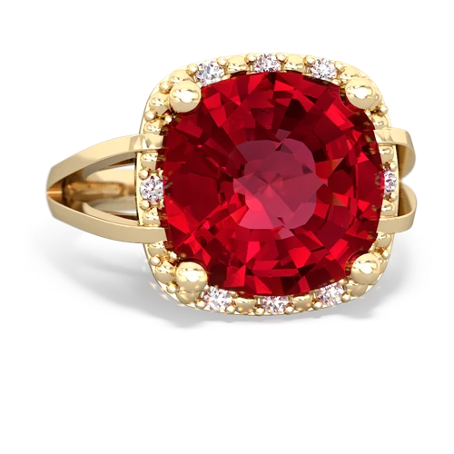 lab ruby cocktail ring