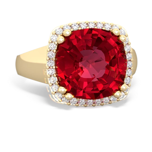 Lab Ruby Halo Cocktail Lab Created Ruby ring Ring