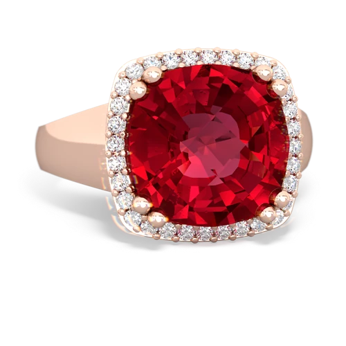 lab ruby cocktail ring