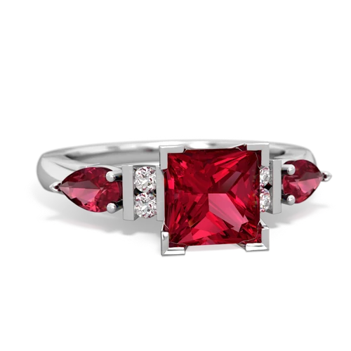 Lab Ruby Lab Created Ruby with  and  Engagement ring Ring