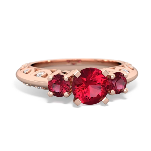 Lab Ruby Art Deco Lab Created Ruby ring Ring