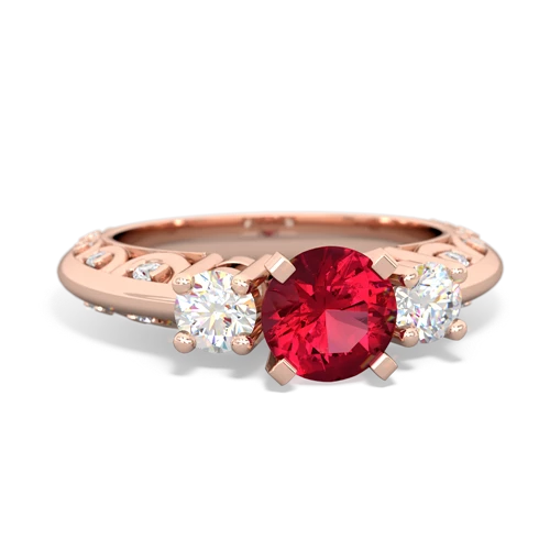 Lab Ruby Art Deco Lab Created Ruby ring Ring