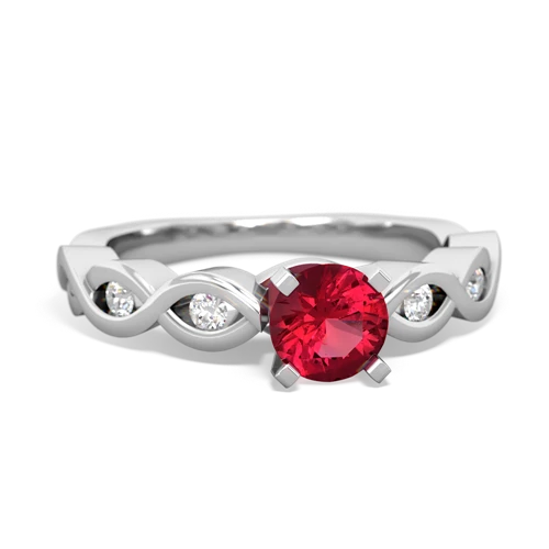 lab ruby engagement ring