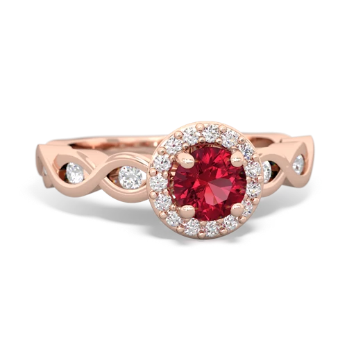 lab ruby engagement ring