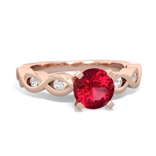 lab ruby engagement ring