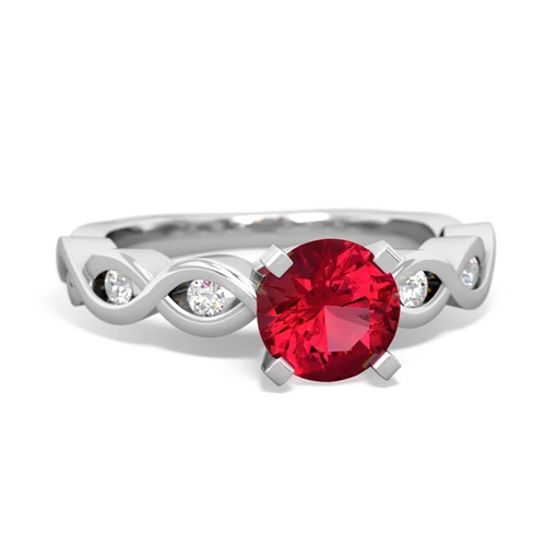 lab ruby engagement ring