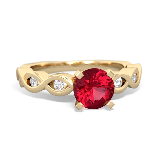 lab ruby engagement ring