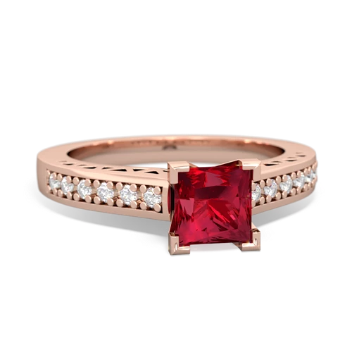 Lab Ruby Art Deco Lab Created Ruby ring Ring