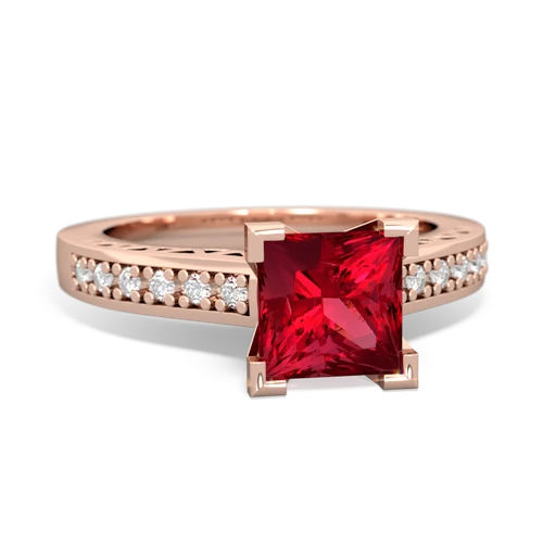 Lab Ruby Art Deco Lab Created Ruby ring Ring