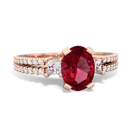 lab ruby engagement ring