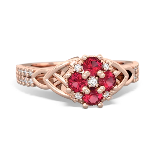 Lab Ruby Celtic Knot Engagement Lab Created Ruby ring Ring