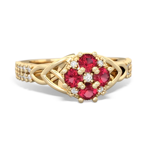 lab ruby engagement ring