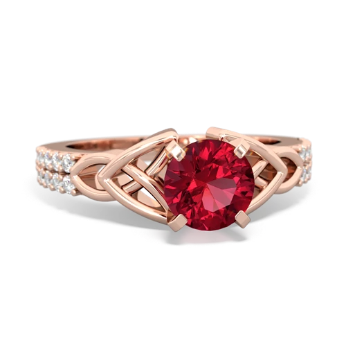 lab ruby engagement ring