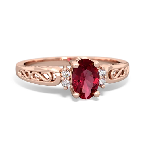 lab ruby filligree ring