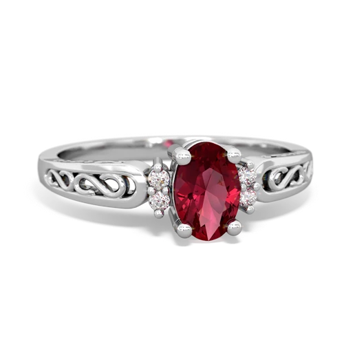 lab ruby filligree ring