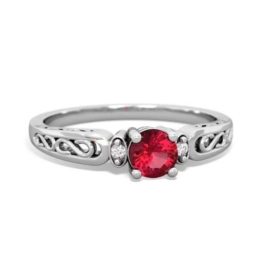 lab ruby filligree ring