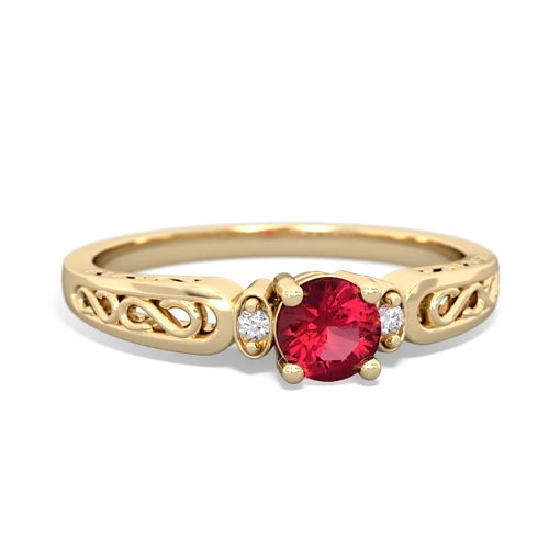 lab ruby filligree ring