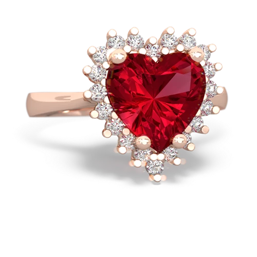 lab ruby halo ring