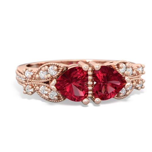 Lab Ruby Diamond Butterflies Lab Created Ruby ring Ring