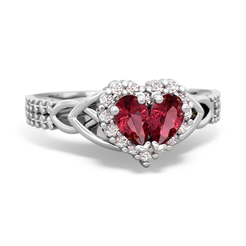 lab ruby keepsake engagement ring