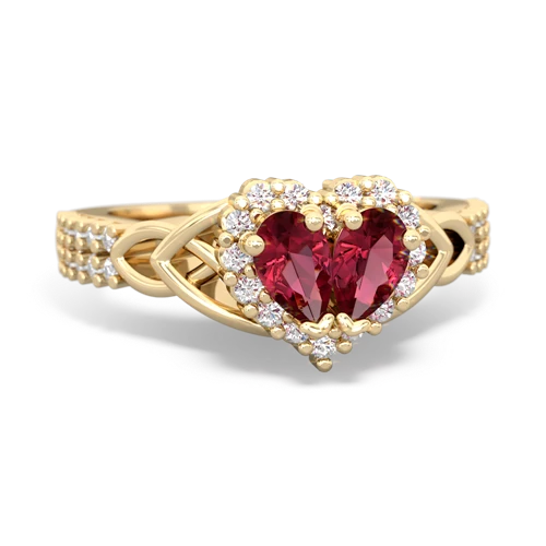 lab ruby keepsake engagement ring