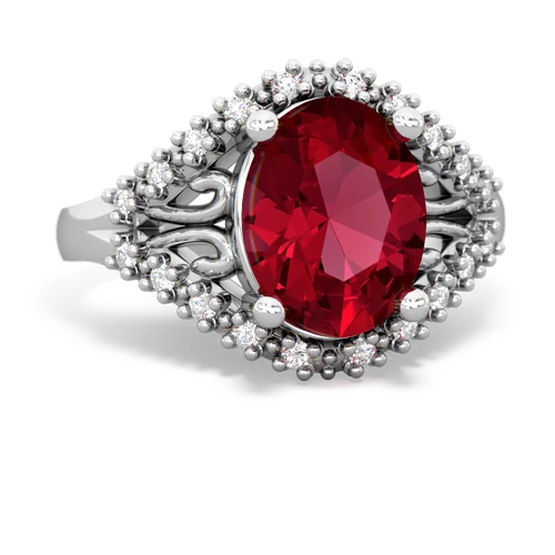 Lab Ruby Antique Style Lab Created Ruby ring Ring