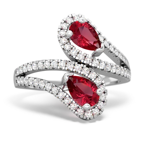 lab ruby pave swirls ring