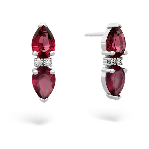 lab ruby-ruby bowtie earrings