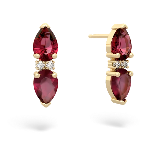 lab ruby-ruby bowtie earrings