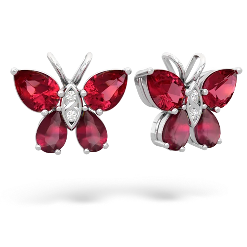 lab ruby-ruby butterfly earrings