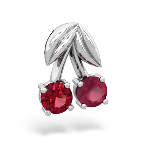 lab ruby-ruby cherries pendant