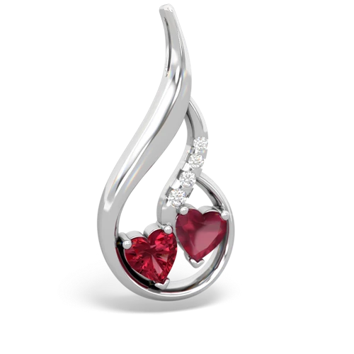 lab ruby-ruby keepsake swirl pendant