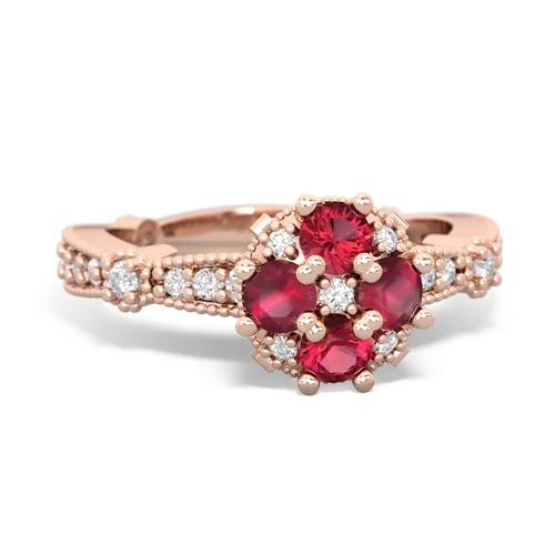 lab ruby-ruby art deco engagement ring