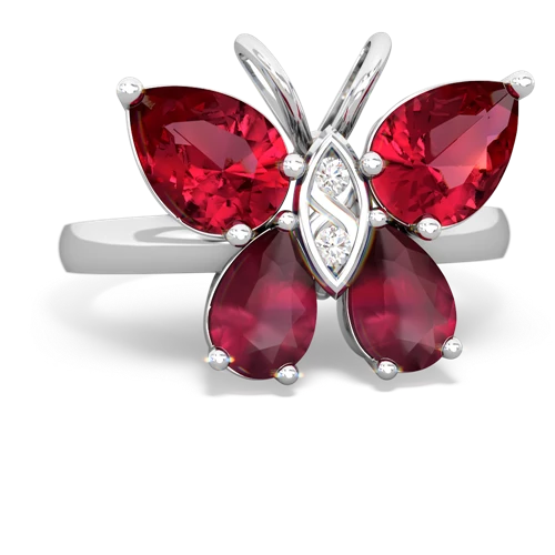 lab ruby-ruby butterfly ring