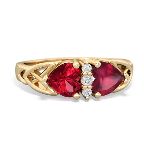 lab ruby-ruby celtic ring